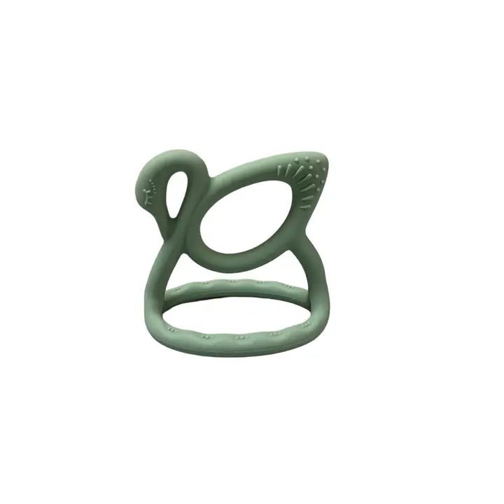 Three Hearts 3D Silicone Swan Teether - Flying Ryno