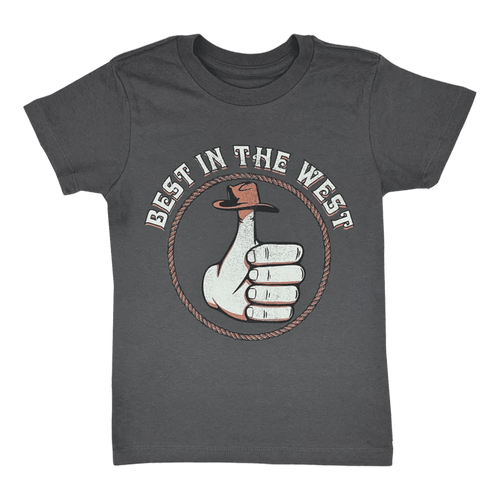 Tiny Whales Best in the West Tee - Faded Black - Flying Ryno