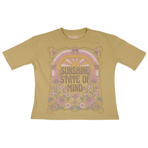 Tiny Whales Cotton Jersey Girls Super Tee Sunshine State - Pollen - Flying Ryno