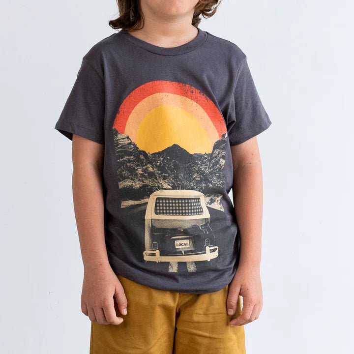Tiny Whales Enjoy the Ride Tee - Faded Black - Flying Ryno