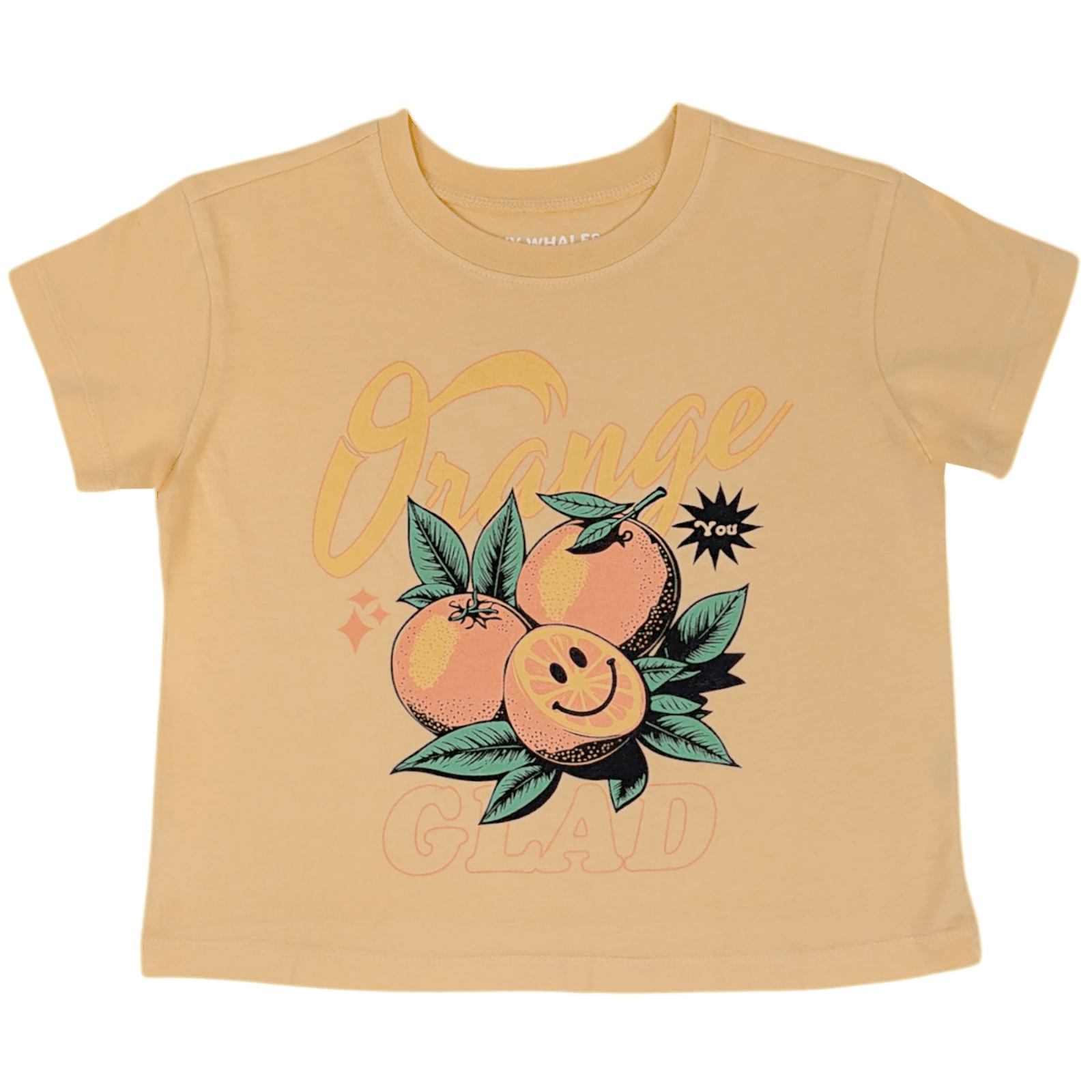 Tiny Whales Girls Boxy Tee, Orange You Glad - Flying Ryno