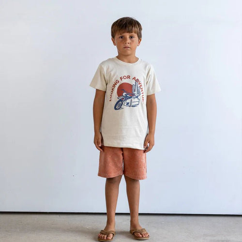 Tiny Whales Looking for Adventure Tee - Parchment - Flying Ryno