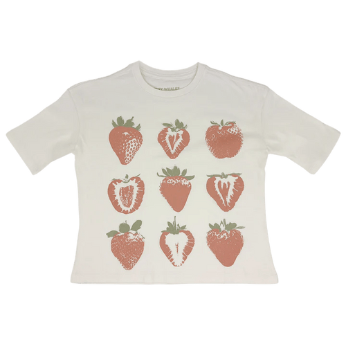 Tiny Whales Strawberry Fields Super Tee - Natural - Flying Ryno