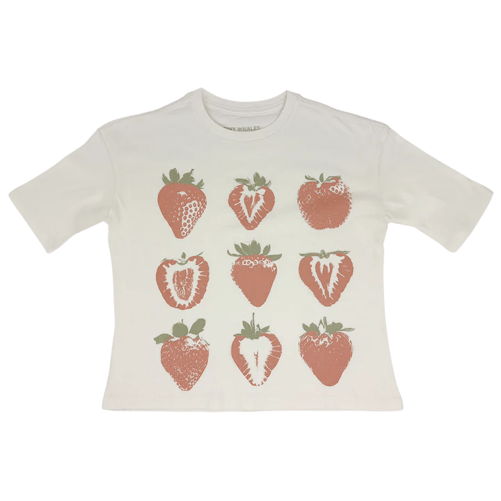 Tiny Whales Strawberry Fields Super Tee - Natural - Flying Ryno