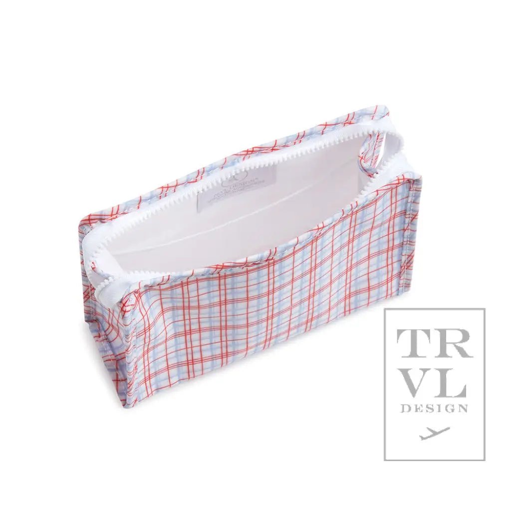 Trvl Design ROADIE MEDIUM Zip Pouch - Classic Plaid Red - Flying Ryno