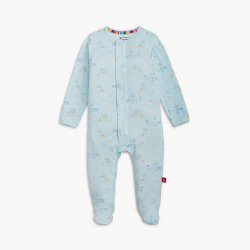 Magnetic Me Serene Safari Blue Modal Footie - Flying Ryno