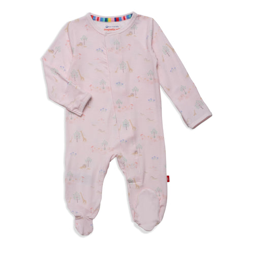 Magnetic Me Pink Serene Safari Footie - Flying Ryno