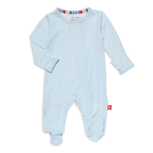 Magnetic Me  Pin Dot Blue Footie - Flying Ryno