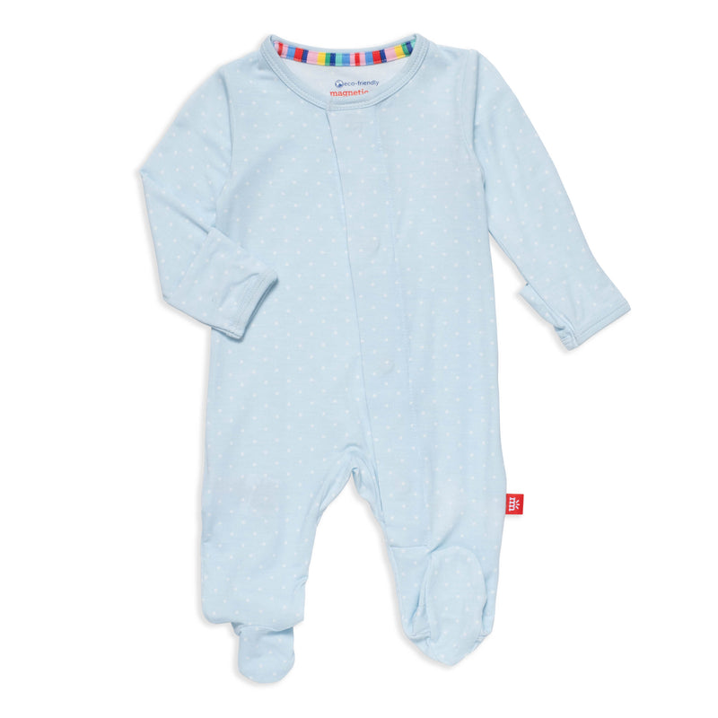 Magnetic Me  Pin Dot Blue Footie - Flying Ryno