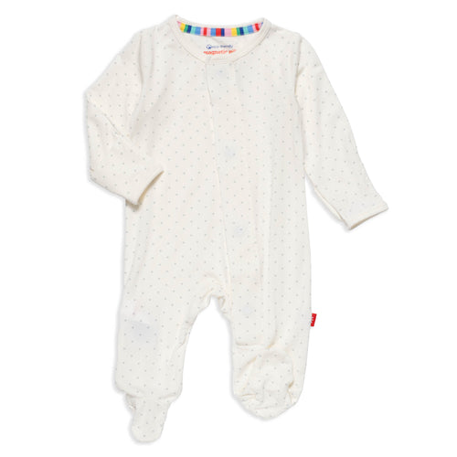 Magnetic Me Pin Dot Cream Footie - Flying Ryno