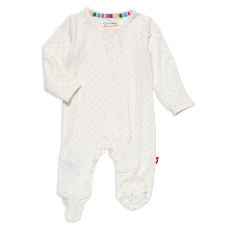 Magnetic Me Pin Dot Cream Footie - Flying Ryno