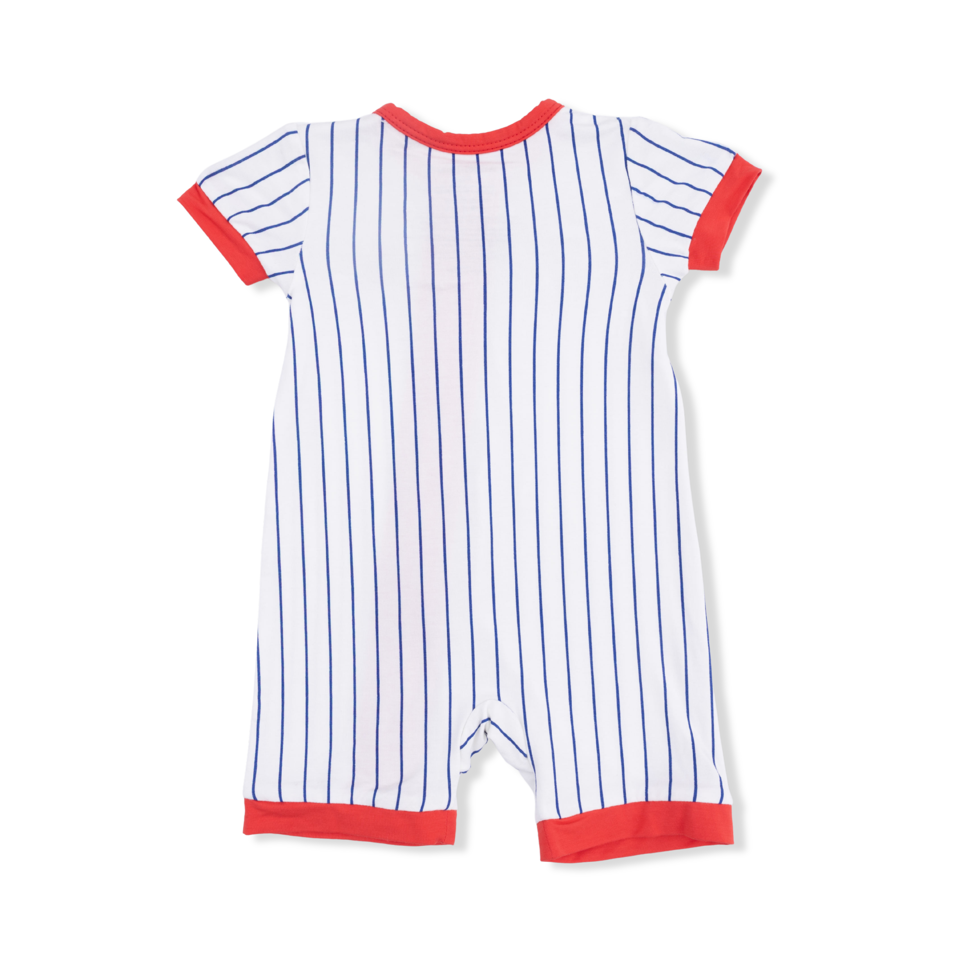 Angel Dear Baseball Stripe - Shortie 2 Way Zipper Romper - Flying Ryno