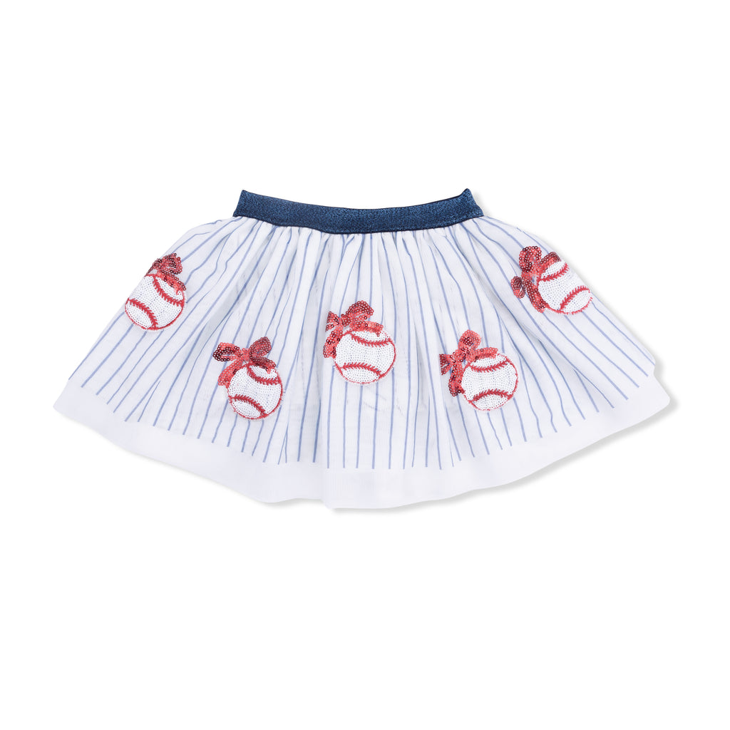 Angel Dear Baseball Stripe - Tutu Skirt With Bike Shorts - Flying Ryno