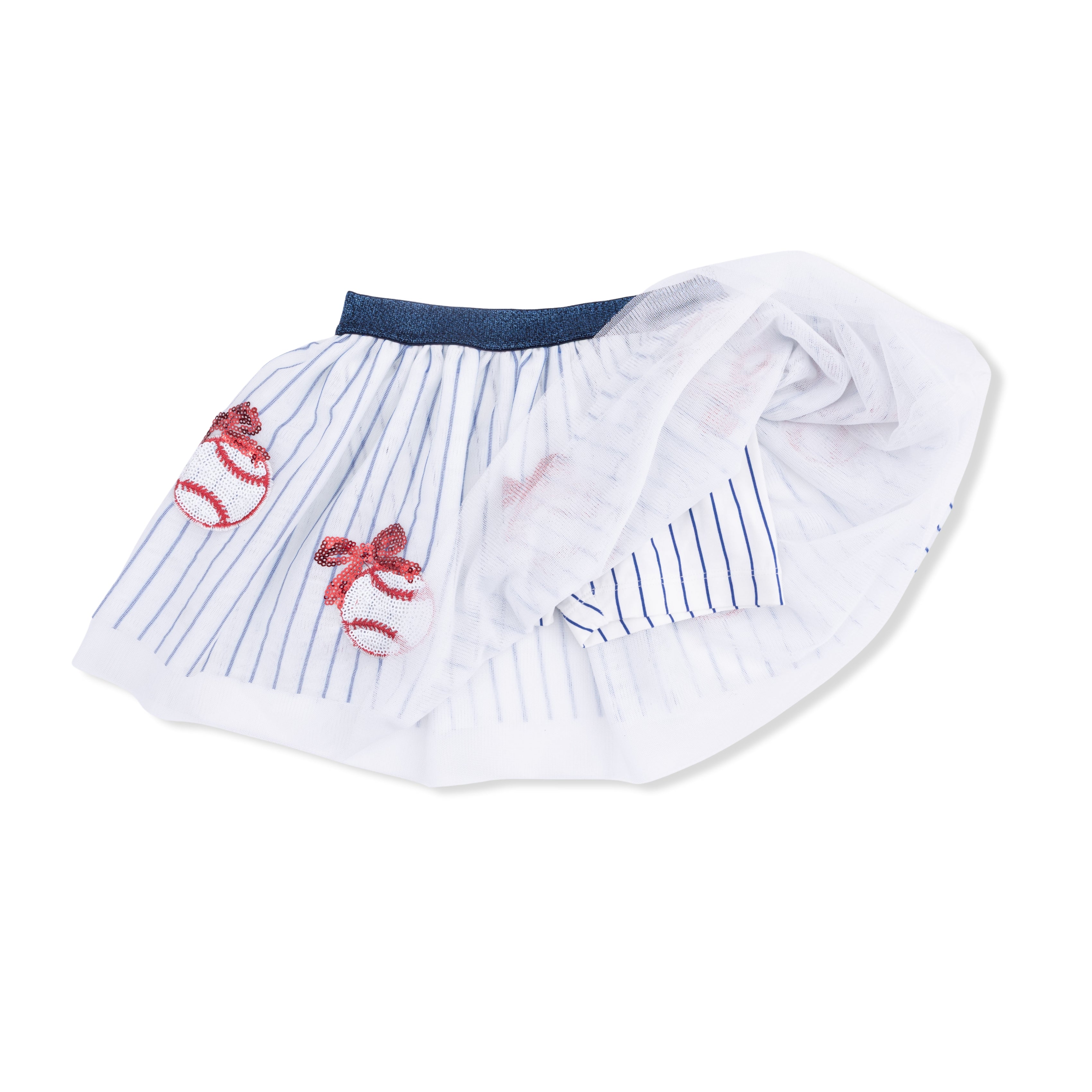 Angel Dear Baseball Stripe - Tutu Skirt With Bike Shorts - Flying Ryno