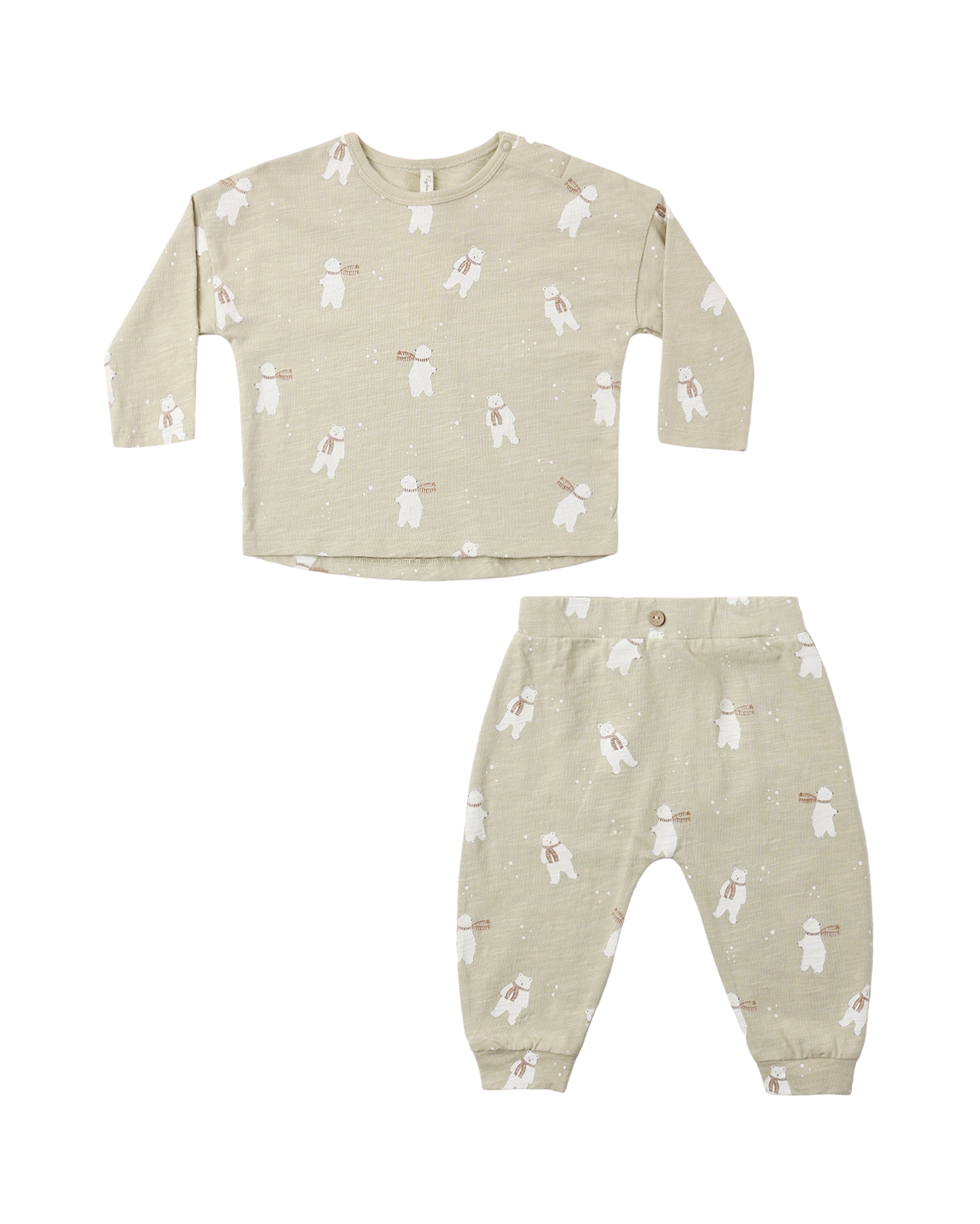 Rylee and Cru Long Sleeve Tee and Pant Set, Polar Bears