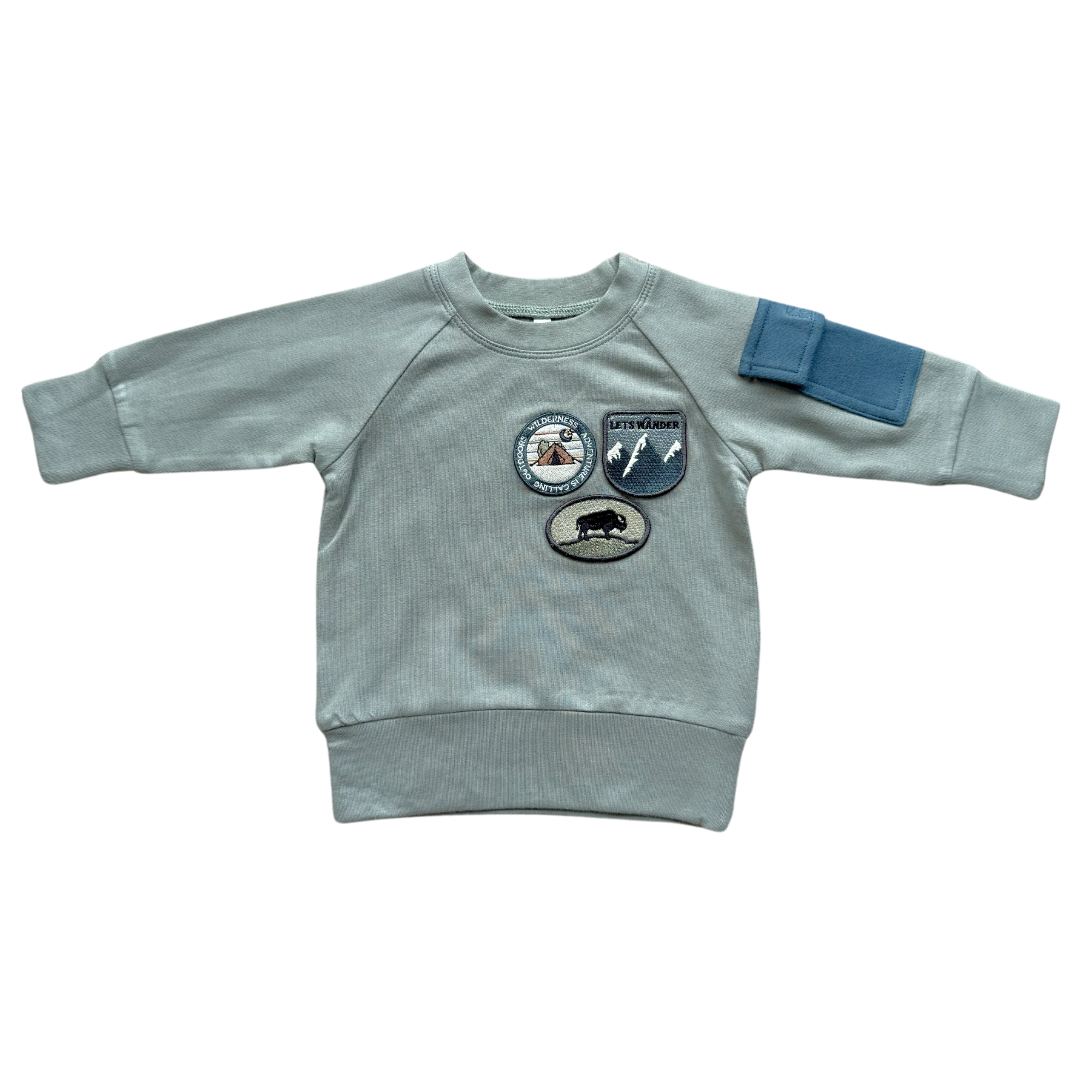 Babysprouts Boys Raglan Sweatshirt Patches - Flying Ryno