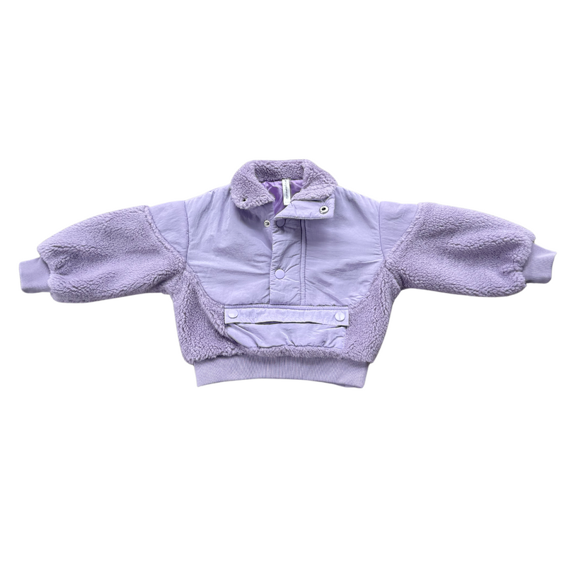 Babysprouts Sherpa Pullover - Lavender Fog - Flying Ryno