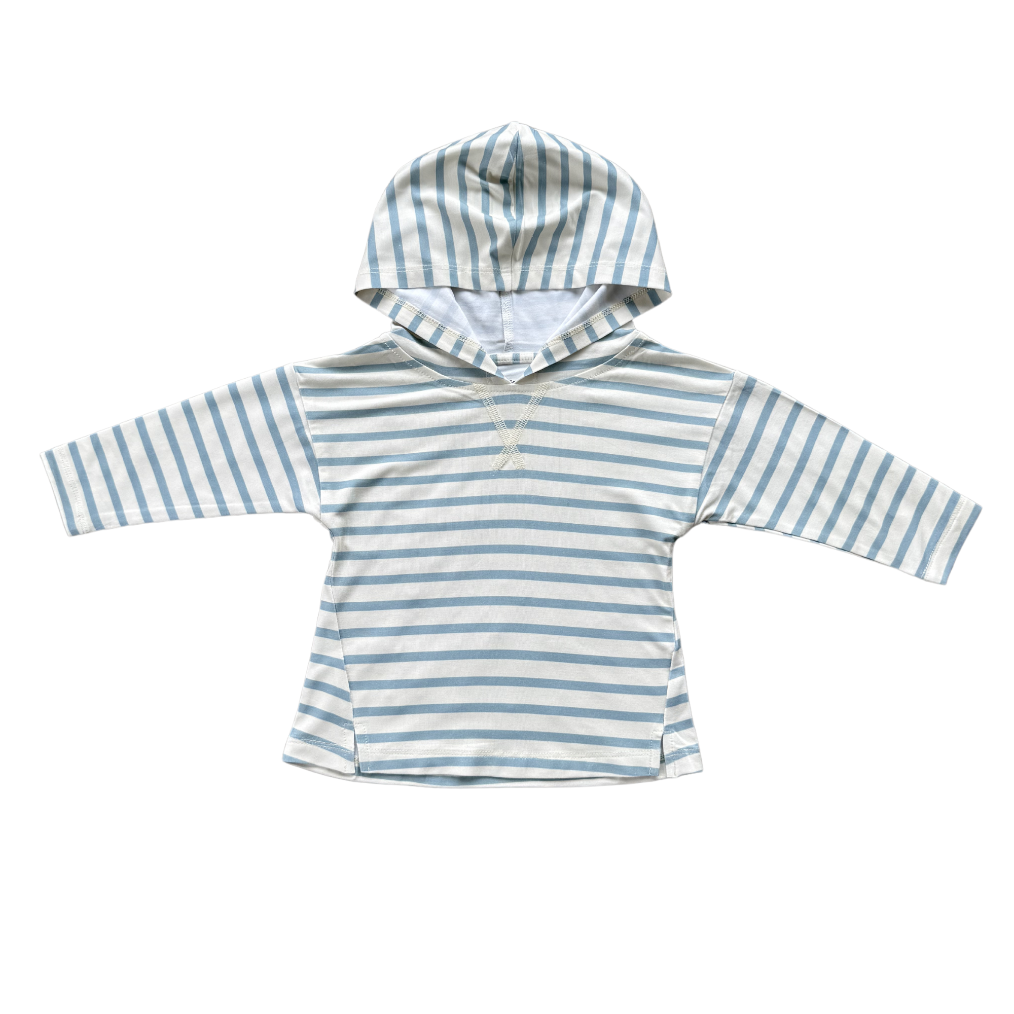 Babysprouts Jersey Hoodie -Ski Blue Strip - Flying Ryno