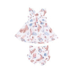 Angel Dear Cowboy Boots Pink Ruffle Strap Smocked Top And Diaper Cover - Flying Ryno