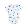 Angel Dear Vintage Golf Carts Blue Polo Bodysuit - Flying Ryno
