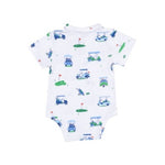 Angel Dear Vintage Golf Carts Blue Polo Bodysuit - Flying Ryno