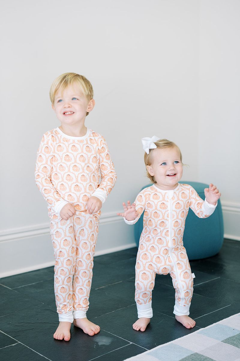 Uptown Pumpkins Sleep Romper - Flying Ryno
