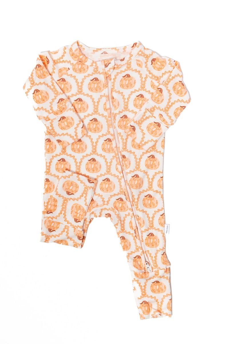 Uptown Pumpkins Sleep Romper - Flying Ryno
