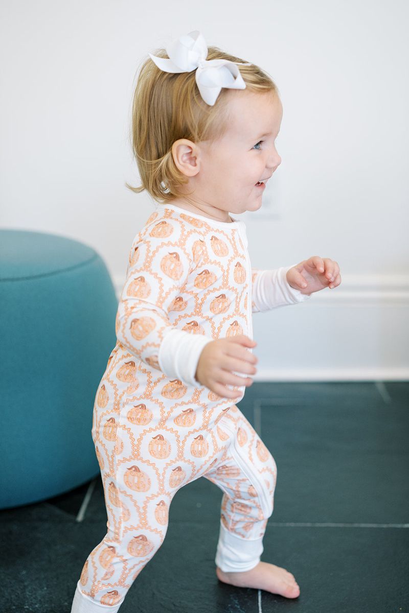 Uptown Pumpkins Sleep Romper - Flying Ryno