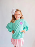 Xoxo By Magpies Anything Is Possible Smiley Sweatshirt | Aqua - Flying Ryno