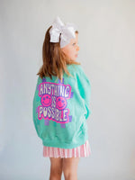 Xoxo By Magpies Anything Is Possible Smiley Sweatshirt | Aqua - Flying Ryno