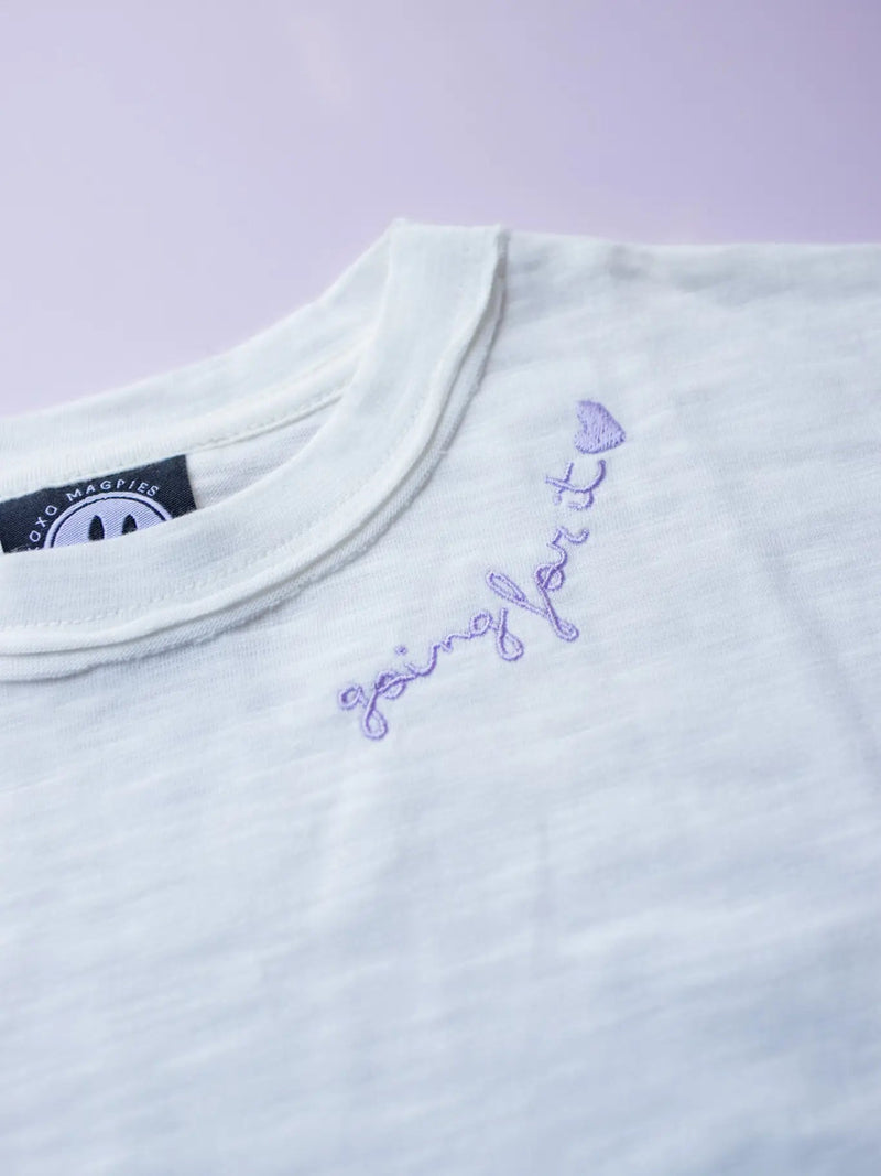 XOXO by magpies | Embroidered Boxy T | Going For It - Flying Ryno
