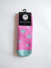 Xoxo By Magpies Fuzzy Sock | Pink + Aqua Star - Flying Ryno