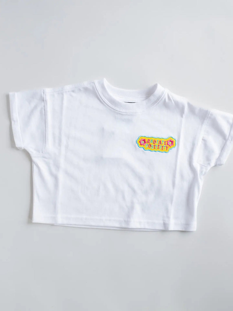 Xoxo By Magpies Radiate Positivity Embroidered Tee | White - Flying Ryno