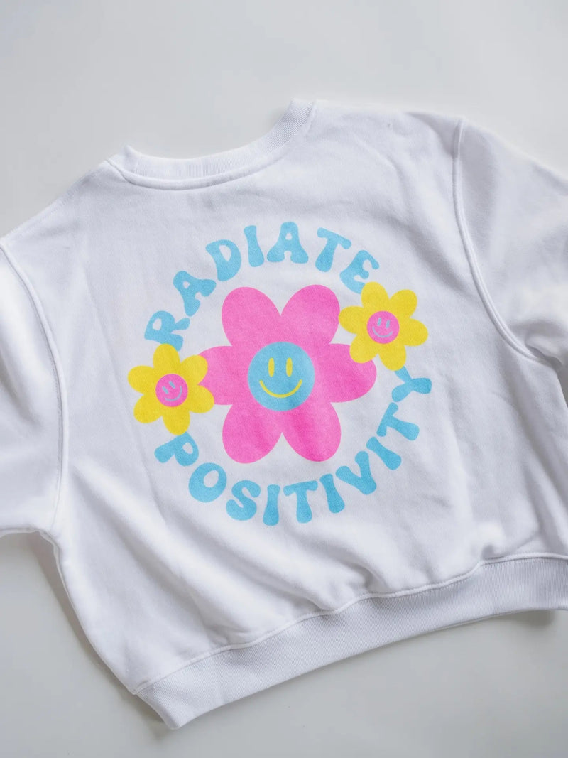 Xoxo By Magpies Radiate Positivity Sweatshirt | White - Flying Ryno
