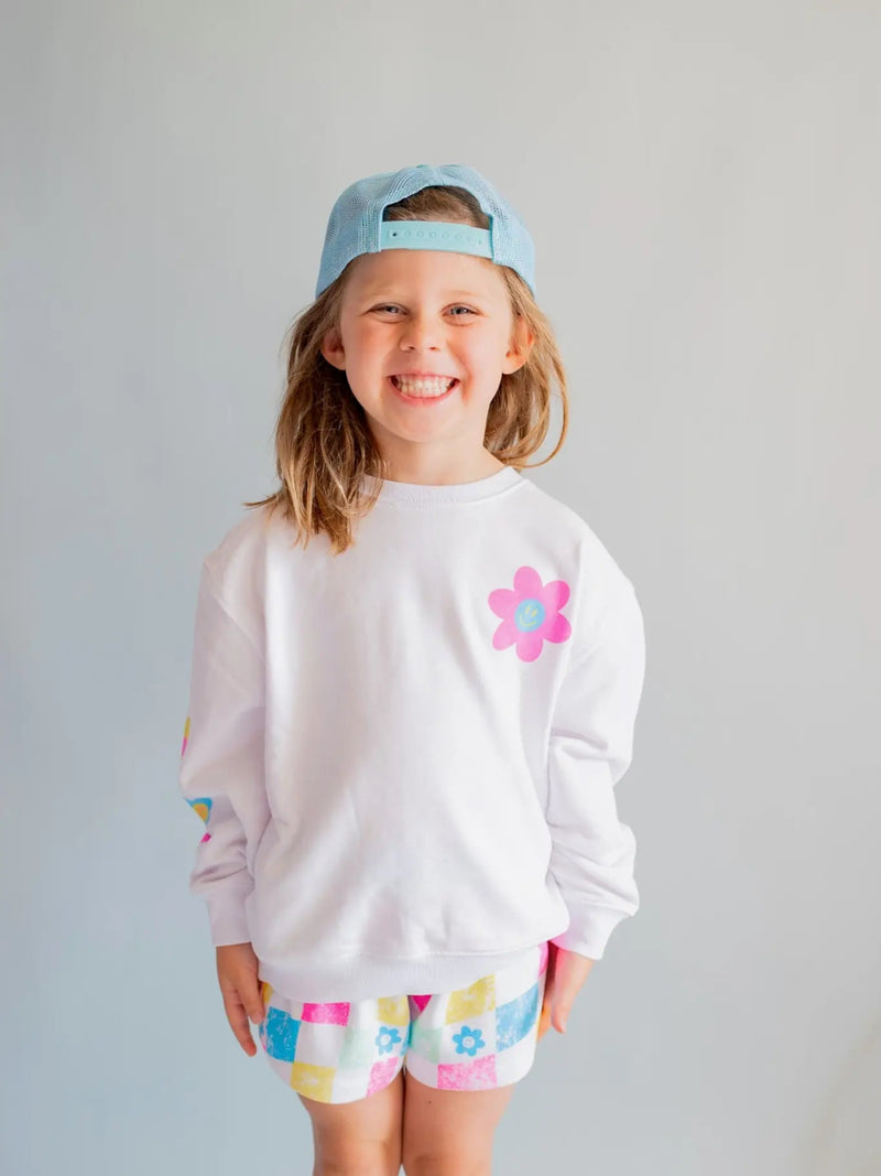 Xoxo By Magpies Radiate Positivity Sweatshirt | White - Flying Ryno