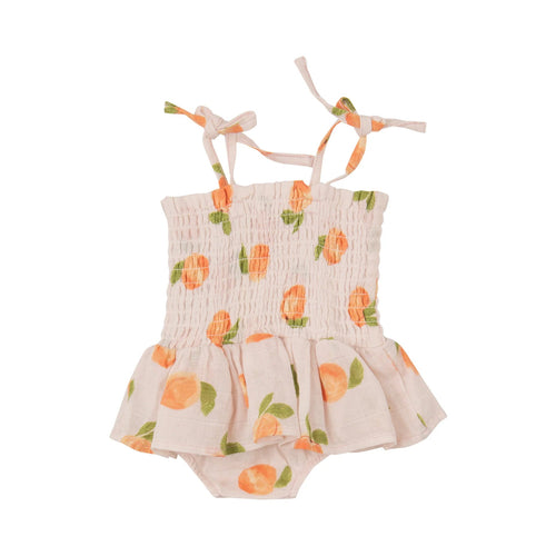 Angel Dear Peaches Smocked Bubble with Skirt - Flying Ryno