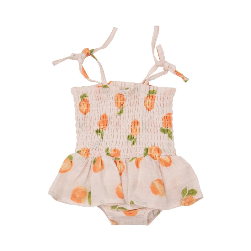 Angel Dear Peaches Smocked Bubble with Skirt - Flying Ryno