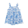 Angel Dear Roses in Blue Paperbag Ruffle Sundress With Diaper Cover - Flying Ryno