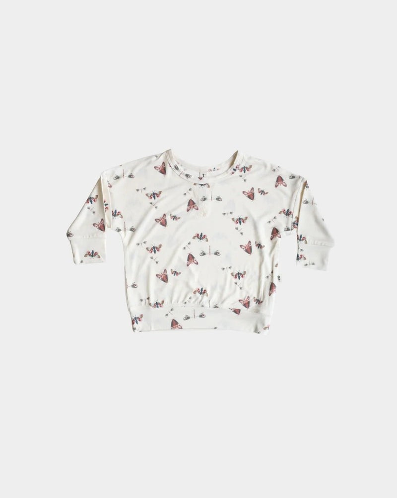 Babysprouts Butterfly Drop Shoulder Sweatshirt - Flying Ryno