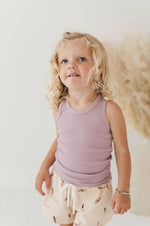 Babysprouts Girl’s Ribbed Tank, Lavender - Flying Ryno