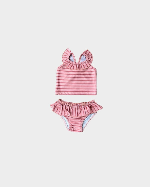 Babysprouts Girl’s Two-Piece Tankini Swim Suit - Strawberry Stripe - Flying Ryno