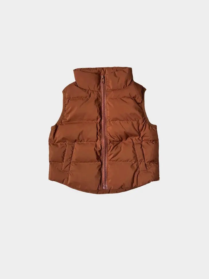 Babysprouts Puffer Vest in Caramel - Flying Ryno
