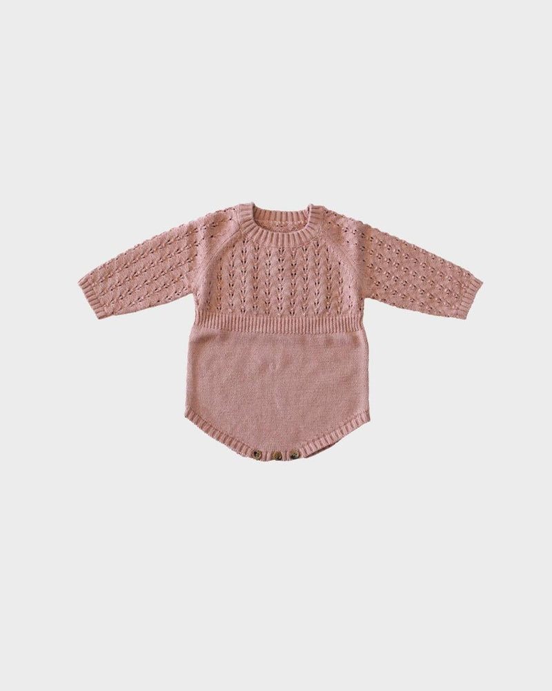 Babysprouts Rose Knit Sweater Romper - Flying Ryno