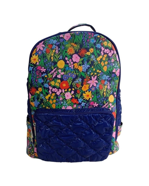 Bari Lynn Floral Navy Quilted Backpack - Flying Ryno