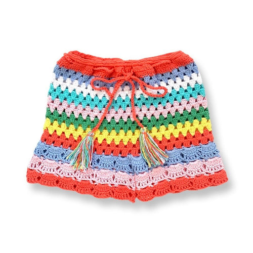 Bela & Nuni Top Crochet and Skirt Crochet Set, Stripes 7 Colour - Flying Ryno