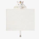 Elegant Baby White Unicorn Hooded Baby Bath Wrap - Flying Ryno