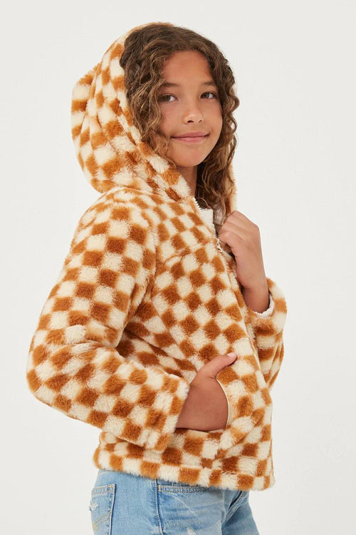 Hayden Checkered Half Zip Soft Fleece Hoodie - Flying Ryno