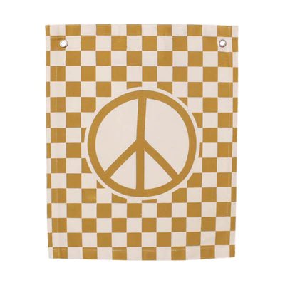 Imani Collective Checkered Peace Sign Banner - Flying Ryno