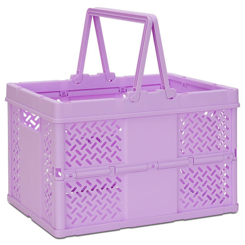 Iscream Large Lavender Foldable Storage Crate - Flying Ryno