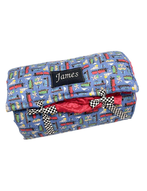 Janiebee Quilted Nap Mat Trains - Flying Ryno